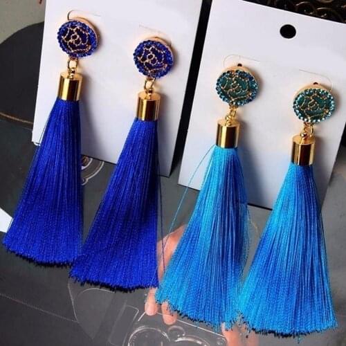 HOT SALES!!! New Arrival Boho Long Tassels Dangle Earrings Women Ear Drop Party Charm Jewelry Accessory Wholesale Dropshipping