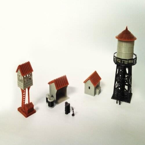 Train Railway Model Scene N Ratio 1:160 Station Facility Housing Set Applicable 1:144
