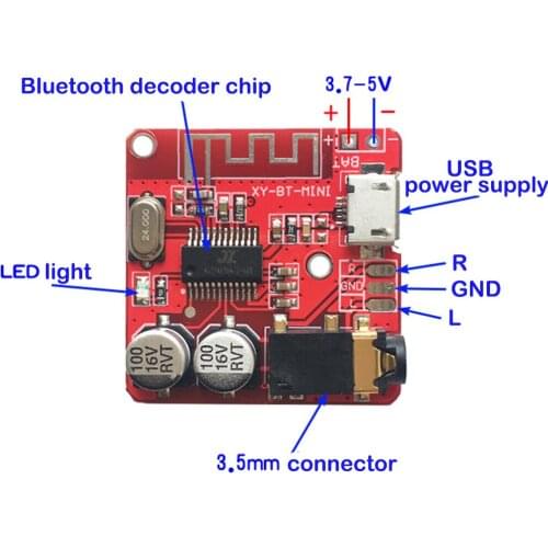MP3 Bluetooth Decoder Board Lossless Car Speaker Audio Amplifier Board Modified Bluetooth 4.1 Circuit Stereo Receiver Module 5V