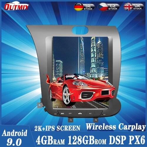 Tesla Style Android 9.0 128GB Car GPS Navigation Radio For Kia Cerato/K3/Forte 2013-2017 Multimedia Player Auto Stereo Head Unit