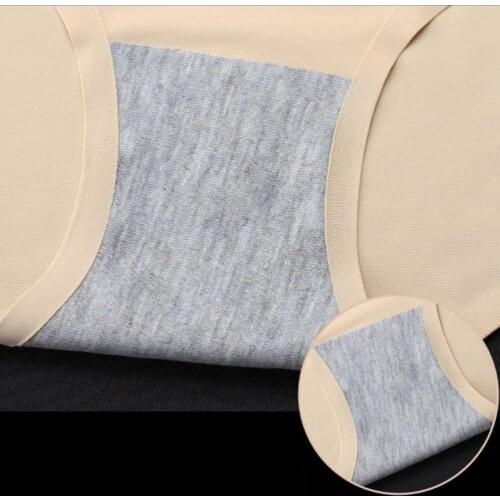 Womens Summer Mid Waist Ice Silk Underwear Plus Size Solid Color Seamless Panties Breathable Soft Quick Dry Briefs 3 Colors Y5JD