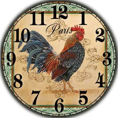 New arrival rooster icon diy diamond painting wall clock 3D full square & round diamond 5d diy diamond embroidery mosaic crafts