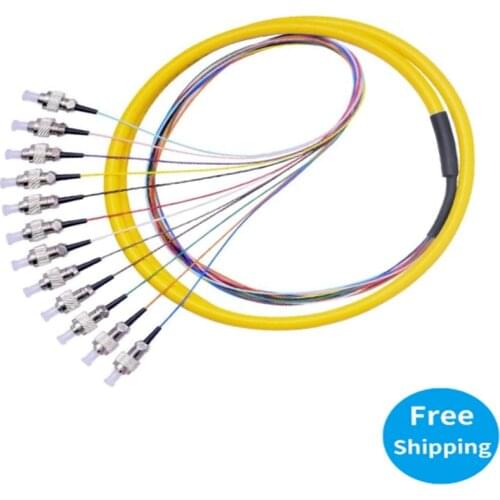 Fiber Optic Bundle Pigtail ST/UPC 12 Core Pigtail factory Patch Cord Good reliability and stability Free Shipping