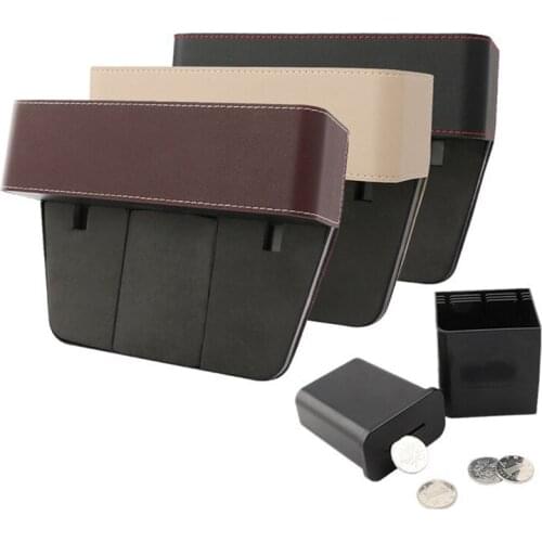 Car Seat Gap Slit Pocket Catcher Organizer Storage Box Phone Bottle Cups Holder Universal Driver Seat Tidying Box