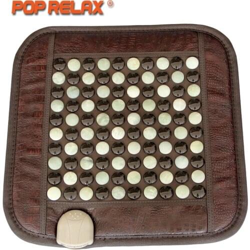 POP RELAX Healthy Mattress Tourmaline Jade Germanium Ion Far Infrared Heating Therapy Stone Massage Mat Thermal Sitting Mattress