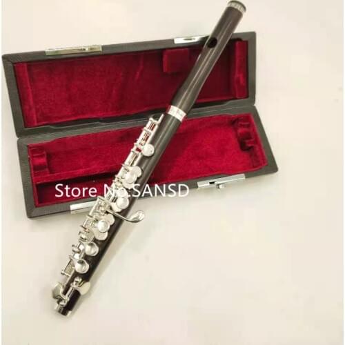 HIGH-QUALITY 100% Ebony Wood PICCOLO C Key Sliver Plated Keys Professional Musical Instrument