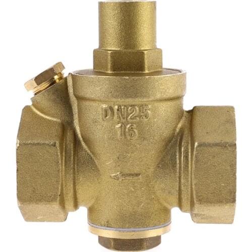 DN25 1" Adjustable Brass Water Pressure Reducing Regulator Valve PN 1.6
