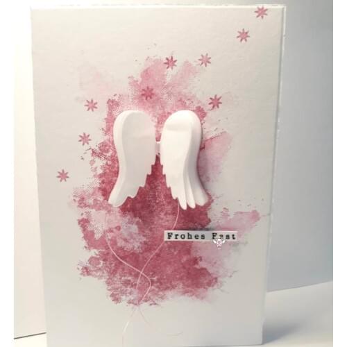 Mmao Crafts Metal Steel Cutting Dies New Four size angel wings Stencil For DIY Scrapbooking Paper/photo Cards Embossing Dies