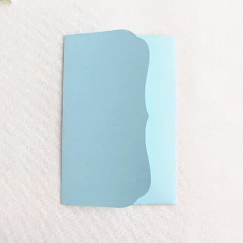 Rural pocket invitations envelopes birthday wedding marriage tri-folding invites holder blue pink white card manufacturer supply