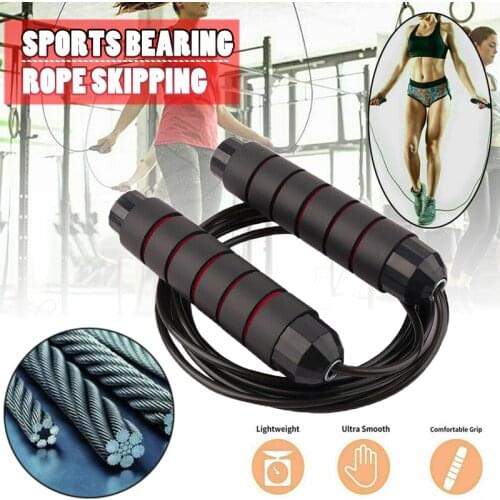 Fitness Skipping Rope Exercise Adjustable Steel Wire Fast Speed Bearing Jump Rope Sports Skipping Rope Equipment for Gym Home