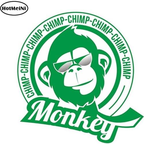 HotMeiNi Car Styling Car Sticker Monkey Vinyl Sticker Laptop Travel Luggage Car Waterproof Accessories 13x12 cm
