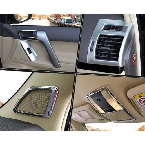 For Toyota Land Cruiser 150 Prado FJ150 2010-2017 Interior Moulding Trim Cover Chrome Package Car Styling Prado Accessories