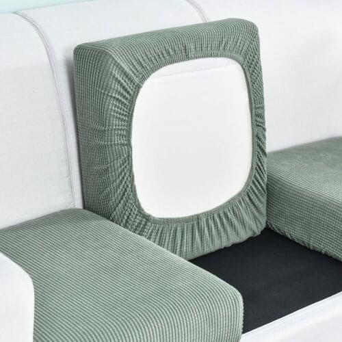 Waterproof Stretch Sofa Seat Cushion Cover Pet Kids Furniture Protector Polar Fleece Washable Removable Slipcover 1/2/3/4 Seater