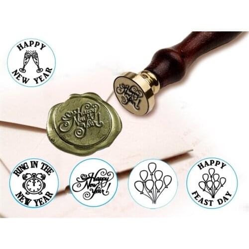 Customizable New Years Design Wax Seal Stamp