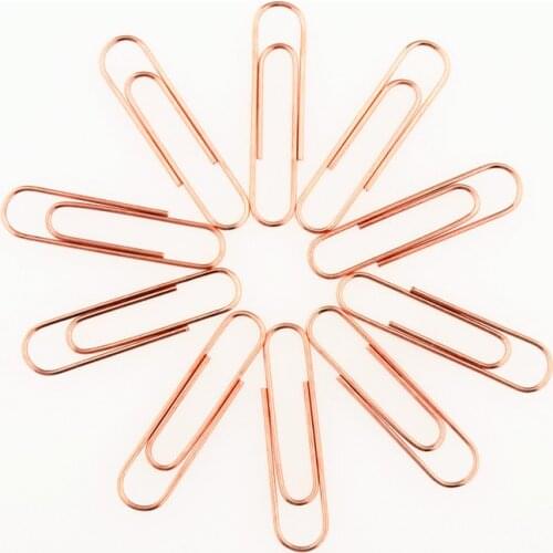 Rose gold Colors 15/28/33/50mm Size Accessories Paper Clips Notebook Memo Pad Paperclips Student Office Supplies Stationary