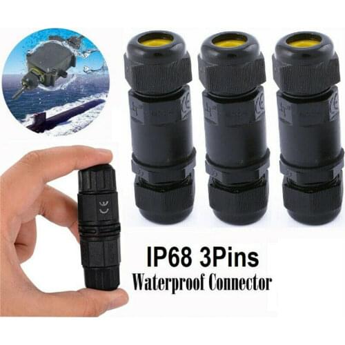 1 Pc 3 Pole Core Joint Outdoor Ip68 Waterproof Electrical Cable Wire Connector Outdoor Plug Socket Terminal Block