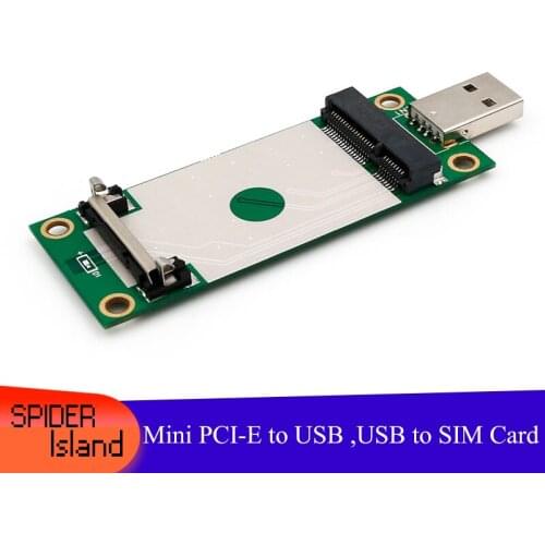 10pcs/lot Mini PCI-E to USB with SIM card, WWAN Test Adapter USB to SIM card