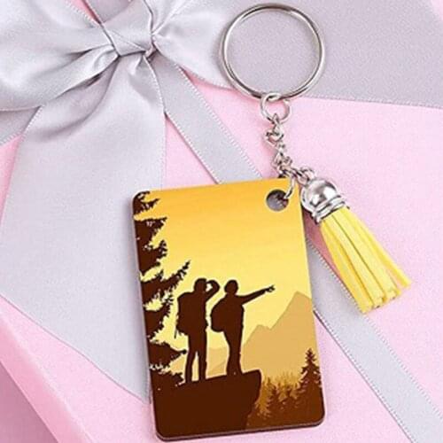 MXMF 160 Pcs Sublimation Blank Products Keychain Blank Tassel Key Ring Open Jump Ring