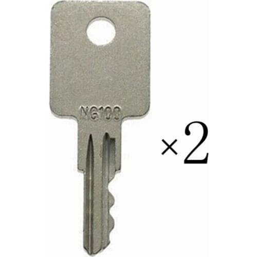 2pc NG100 Key For Broderson Bart-Mill Raygo Huber Vermeer Arrow Ignition Start Starter Switch