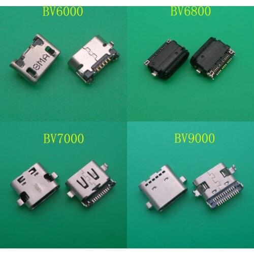 2Pcs/Lot Micro Usb Charging Jack Connector Socket Jack Replacement Repair Type C For BlackView BV6000 BV6800 BV9000 BV7000 Pro