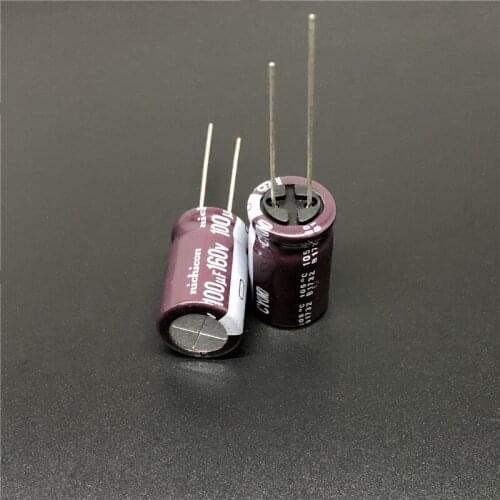 5pcs/50pcs 100uF 160V NICHICON CY Series 12.5x20mm High Ripple Current Long Life 160V100uF Aluminum Electrolytic capacitor