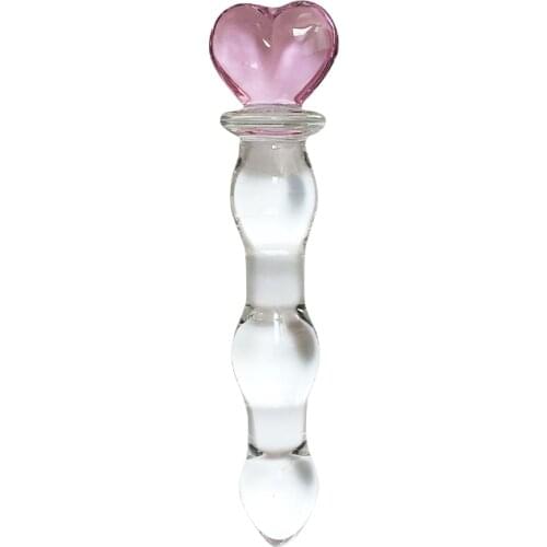 Anal plug glass transparent fairy anal panties crystal stick small anal glue supplies backyard pull beads into the artifact