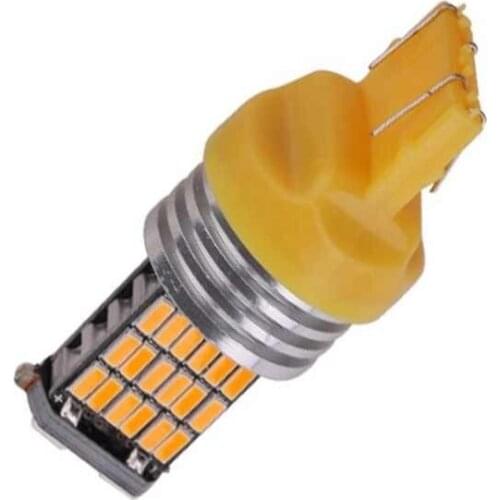 2pcs/Lot 12v Car Led Position Light T20 7443 W21/5W Canbus Error Free Red Amber Yellow Strobe DRL And Turn Signal