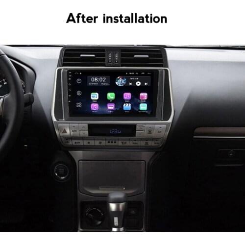 Carplay Android Radio Car Multimedia video player For Toyota Land Cruiser Prado 150 2017 - 2018 Rear view camera with monitor
