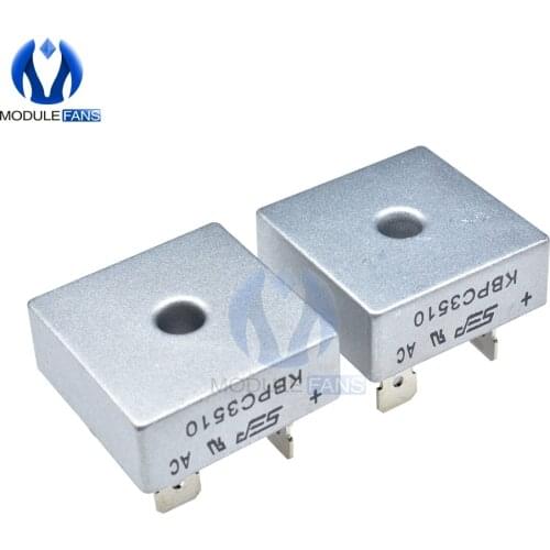 10PCS KBPC3510 35A 1000V Diode Bridge Rectifier Single Phase Bridge Rectifier 4 Four Terminals Low Reverse Leakage Current
