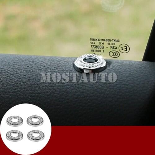 For Porsche Cayenne Rhinestone Style Car Door Lock Pin Pins Trim Cover 2011-2017 4pcs Car Accessories Interior Car Decor