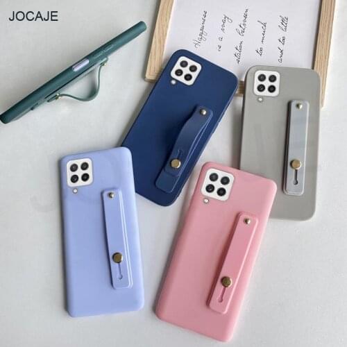 For Samsung Galaxy A22 5G SM-A226B SM-A226B/DS A226B/DSN Wrist Strap Hand Band Case For A22 4G SM-A225F SM-A225F/DS Soft Cover