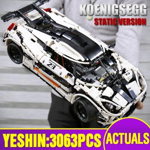 Yeshin 23002 High-Tech Car Compatible With MOC-4789 Koenigsegg One:1 Car Model Toys Building Blocks Bricks Kids Christmas Gifts