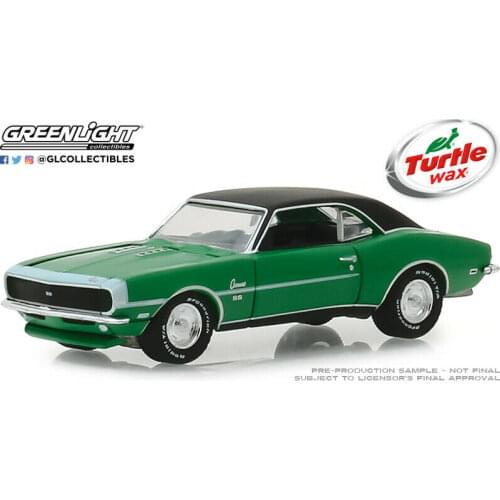 GreenLight 1:64 1968 Chevrolet Camaro SS TURTLE WAX ICE *NIP* alloy toy car toys for children diecast model car Birthday gift