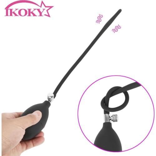 IKOKY Male Urethral Catheter Inflatable Penis Plug Urethral Sound Dilators Sex Toys For Men Gay Men Masturbation Adult Games