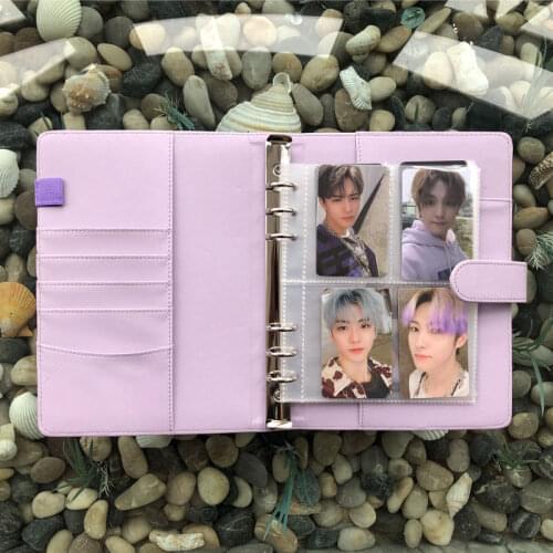 Pu Leather A5 Notebook Ablum Photo Diary Schedule Schedule Diary Journal Binder Cute School Supplies Macaron Notebook Planner