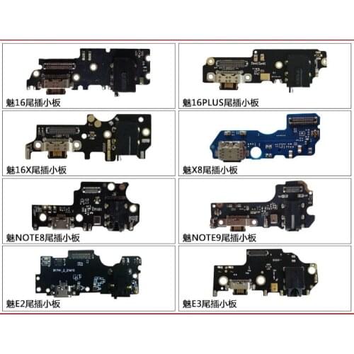 MEIZU meilan 16 16plus 16X X8 note8 E2 USB Charging Connector Socket Flex Cable Microphone IC Headphone Jack Phone Part High Cop