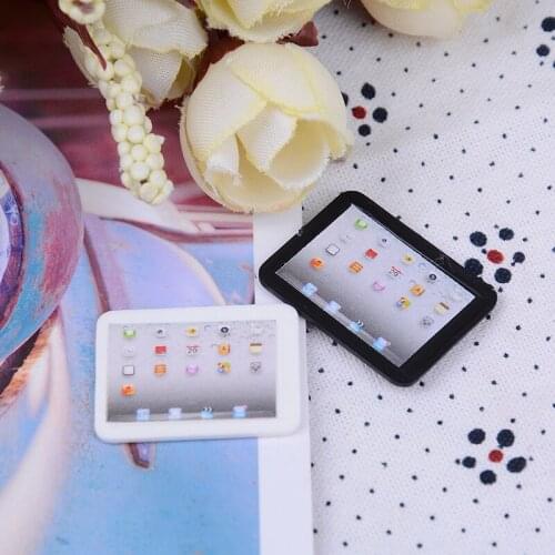 1PC DIY 1:12 Dollhouse Miniature Alloy Fashion Crafts Dollhouse Decoration Diy Accessories Cute Simulation Mini Laptop Computer