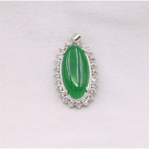 Natural Gem Stone DIY Jewelry Making Necklaces Pendants Accessories Green Jades Ladies/Women Wedding Party Gifts Y1104