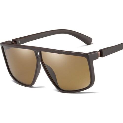 Polarized Plastic Titanium Sunglasses For Men Irregular Frame Fashion Glasses UV400 Driving Sunglasses