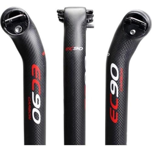 EC90 3K Carbon Fiber MTB Road Bike Seat Post 27.2/30.8/31.6350/400mm Carbon Mountain Bicycle Seatposts Offset 20 degree seattube