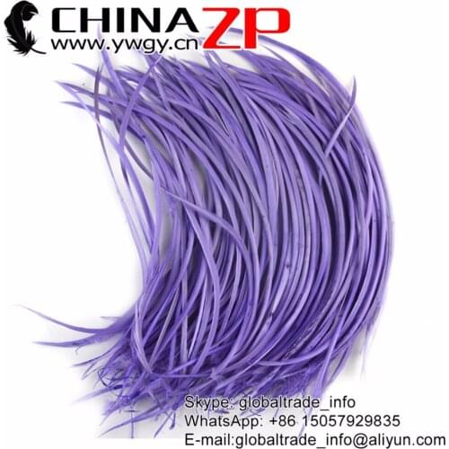 CHINAZP Specialized Feathers Supplier 20~25cm(8 to 10 inch) Handpicked Lavender Goose Biots Feathers for Hats Costume Decoration