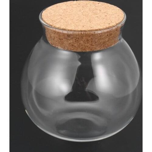 Mini Glass Bottles Empty Sample Jars With Cork Stoppers For DIY Craft Decoration Plant Vase Design Tea Coffee Sugar Glass Jar