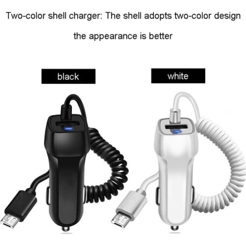 Universal Car Charger with Cable Cellphone USB Charger For Samsung S9 S8 Plus S6 S7 Edge Plus For iPhone 6 6s 7 8