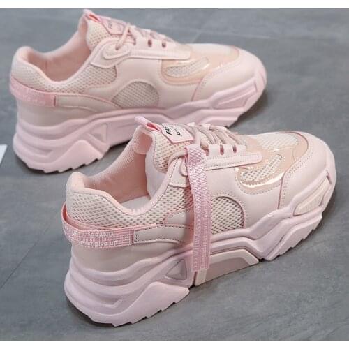 2021 Spring and Autumn New Fashion Womens Tennis Shoes Show High Comfort and Breathable Trend Thick Soled Running Shoes
