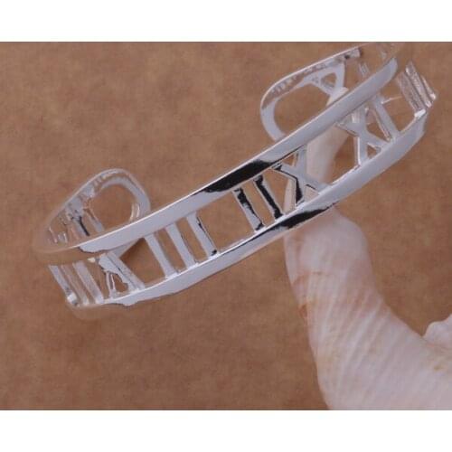 SZ-AB066 Hot Silver Color Gift Women Lady Nice High Quality Fashion Jewelry Big Empty Bracelet Of Rome /agpaixwa Bsuakkba