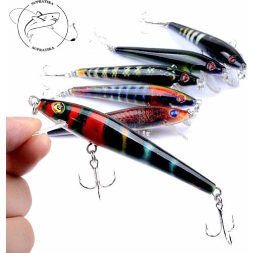 1Pcs 3D Eyes Minnow Professional Fishing Lure 9cm/8.3g Wobbler Crankbait Artificial Hard Baits For Bass Pike With 2 Treble Hooks