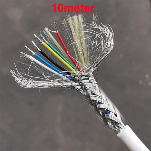 10meter DIY Model RC Drone PTZ Gimbal 2/3/4 Core 30AWG Superfine Shielded Wire Anti Interference Signal Controlling Cable Line