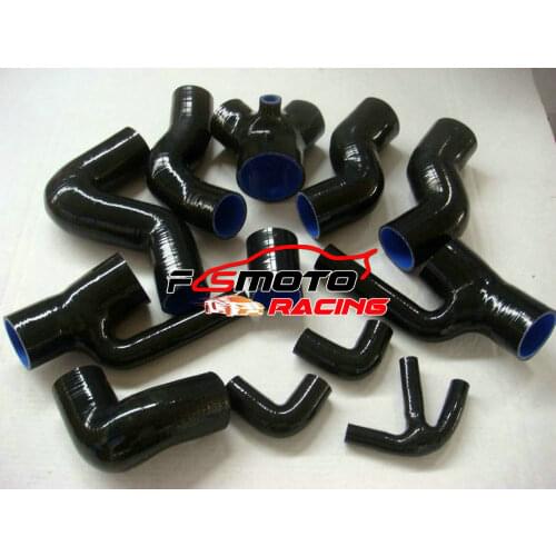 12 PCS Silicone Induction Intake Hose Pipe For Audi S4 RS4 Biturbo A6 B5 C5 2.7L Bi-Turbo BLACK Intercooler