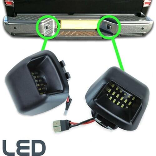 2pcs/set For Car Navara D40 /Frontier 2005 ~ 2016 LED License Number Plate Lamp Car Exterior Decoration Accessories