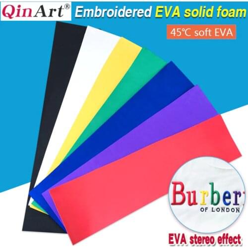 Computer embroidery 3D EVA solid foam hardness 55 degrees 20cm*20cm thickness 1mm/2mm/ 2.5mm easy to tear clean hot sell